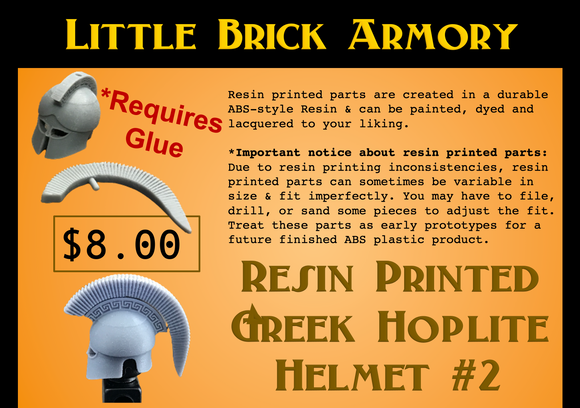 Resin Printed Greek Corinthian Hoplite Helmet w/Horsetail Plume V2