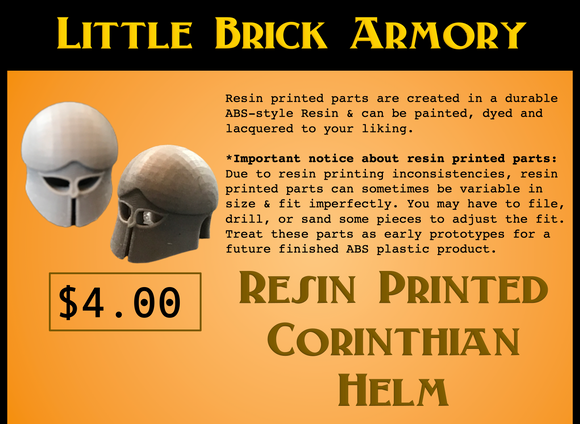 Resin Printed Classic Greek Corinthian Hoplite Helmet