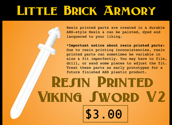 Resin Printed Viking Sword v.2