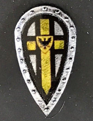 Custom Teutonic Crusader Order Kite Shield (in Oxidized Iron)